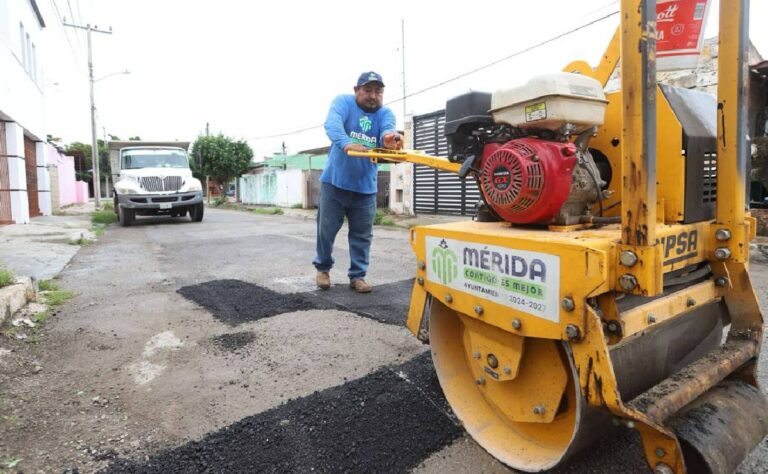 Reducen reportes por baches y calles en Mérida, informa Ayuntamiento