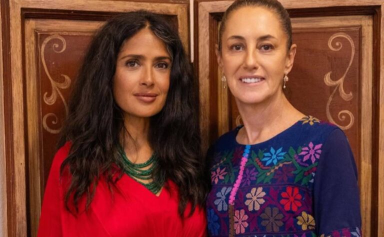 Claudia Sheinbaum y Salma Hayek se reúnen