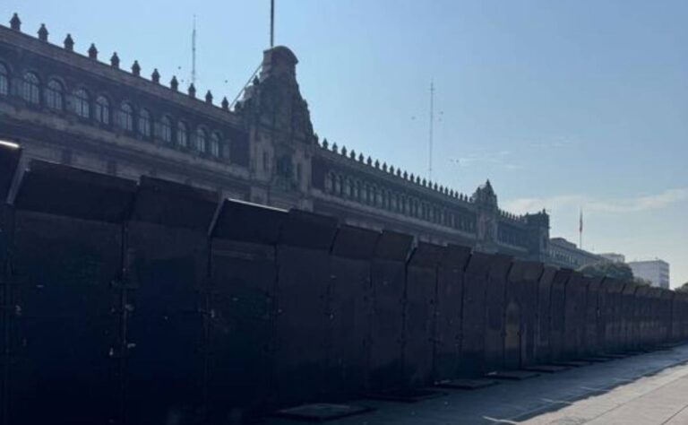 Vallas en Palacio Nacional son para proteger el recinto y evitar violencia, asegura Sheinbaum
