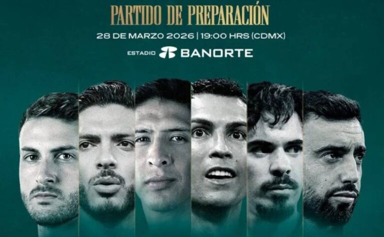 Cristiano Ronaldo y Portugal enfrentarán a México previo al Mundial 2026