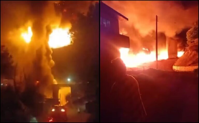 Explota pipa que transportaba combustible sobre la carretera México-Tuxpan en Tulancingo, Hidalgo; el conductor falleció
