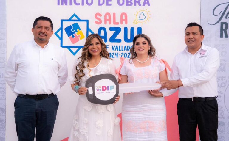 Yucatán fortalece la atención al autismo con la colocación de la primera piedra de la Sala Azul en Valladolid