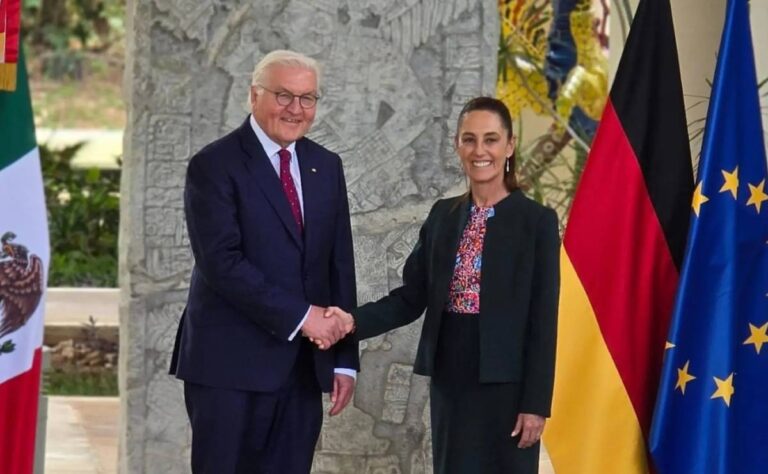 Claudia Sheinbaum recibe al presidente de Alemania en Quintana Roo