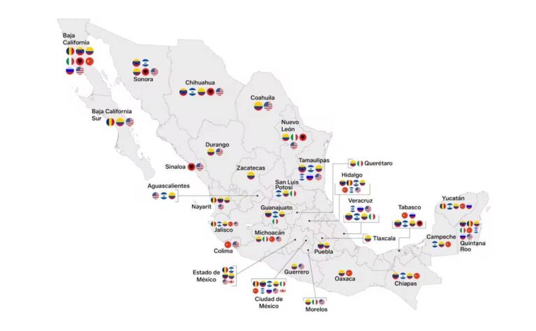 Revelan mapa de organizaciones criminales extrajeras en México